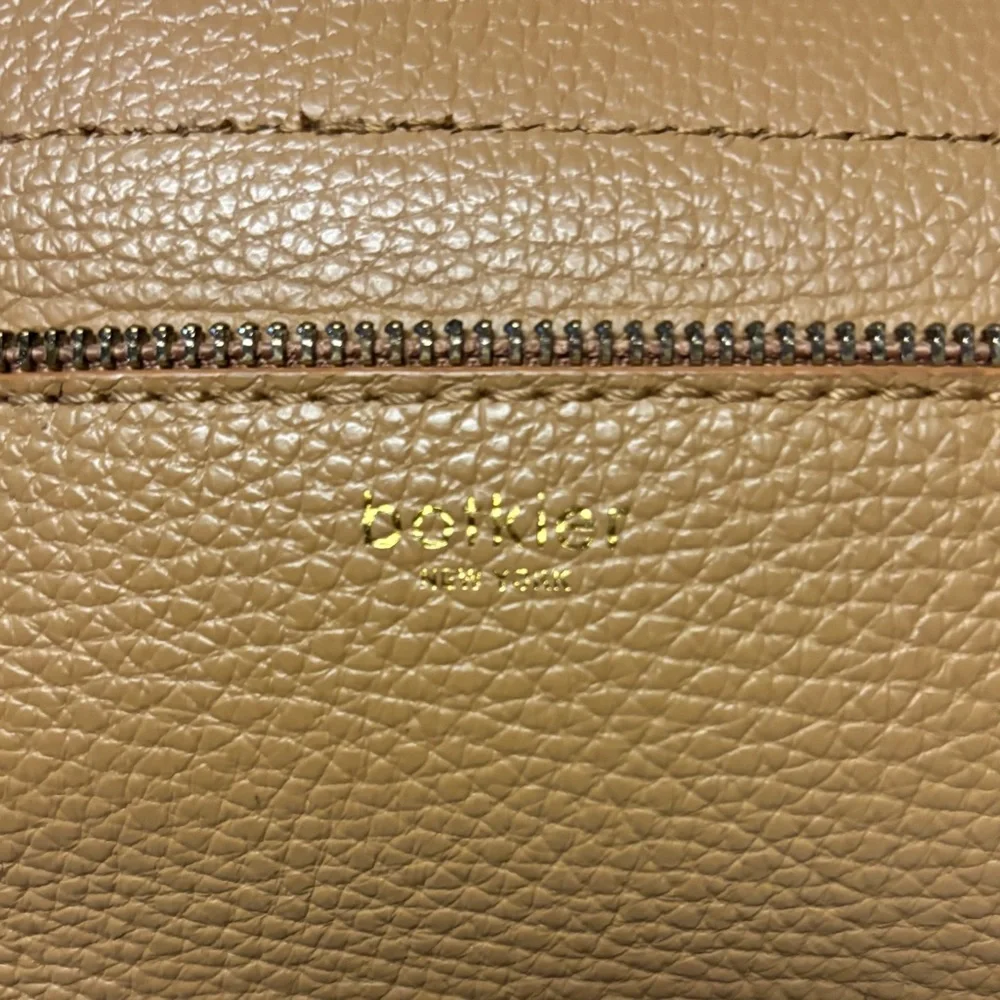 Botkier Soho Leather Tote Bag in Gold Platinum Shoulder Purse - Picture 7 of 12